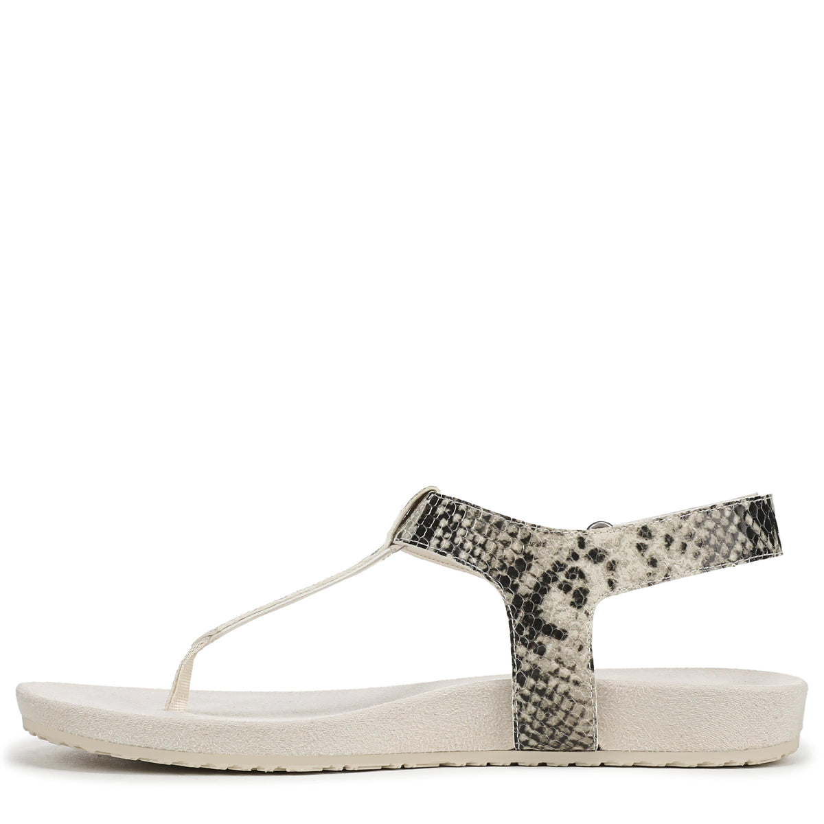 Cream Snake Embossed Leather