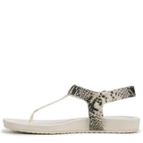 Cream Snake Embossed Leather