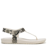 Cream Snake Embossed Leather