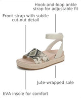 Cream Snake Embossed Leather