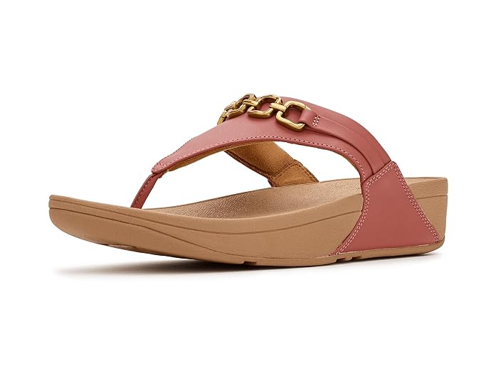 FitFlop Lulu Square-Chain Leather Toe-Post Womens