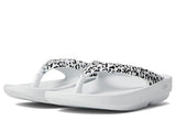 HUHV Flip Flop Recovery Comfort Unisex – White Leopard