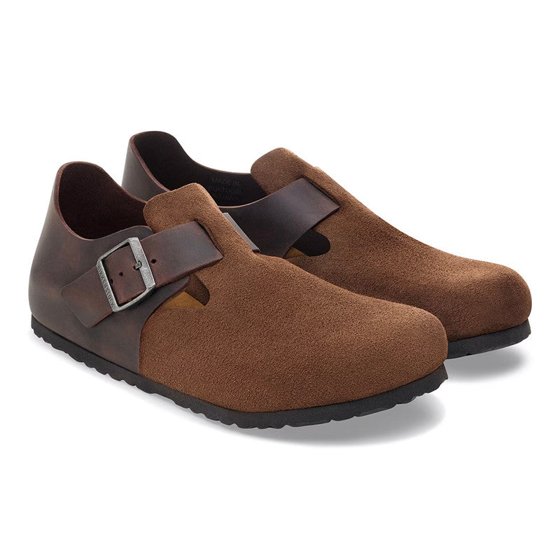 Birkenstock London Mens - Dark Tea Suede Oil