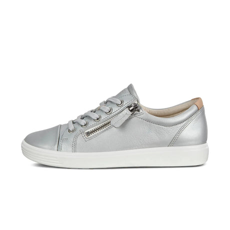 ECCO Soft 7 Side Zip Low-Top Women's – Concrete Metallic