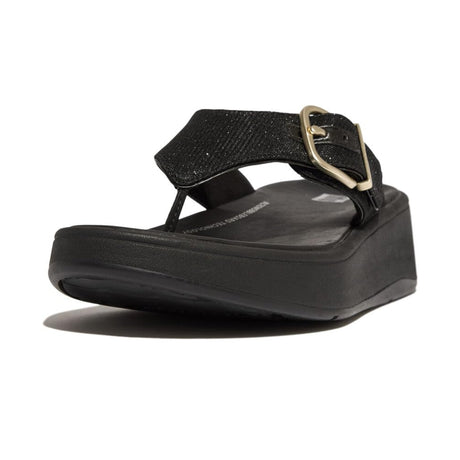 FITFLOP F-Mode Buckle Shimmerlux Flatform Women's – Platino