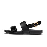 FitFlop Gracie Sequin Leather Back-Strap Women's – Black