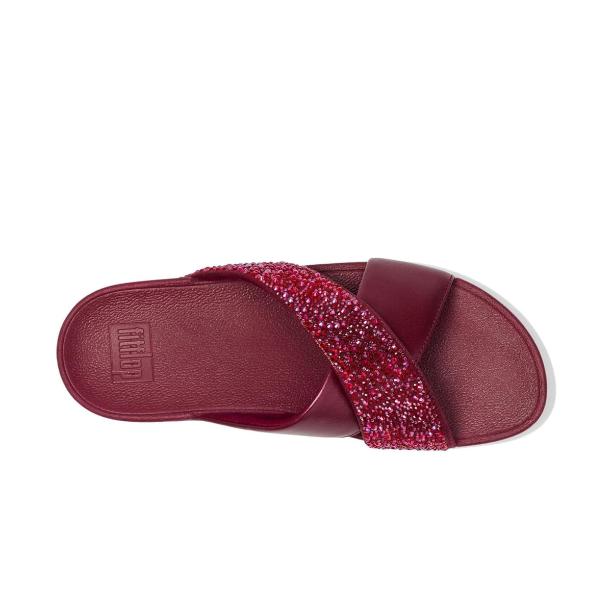 FitFlop Lulu Crystal-Mix Metallic Cross Women's – Luxe Plum