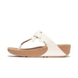 FitFlop Lulu Folded-Knot Leather Toe-Post Women's – Urban White