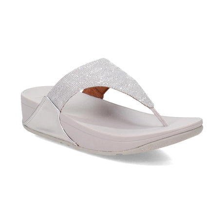 FitFlop Lulu Glitz Toe-Post Sandals Women's – Platino