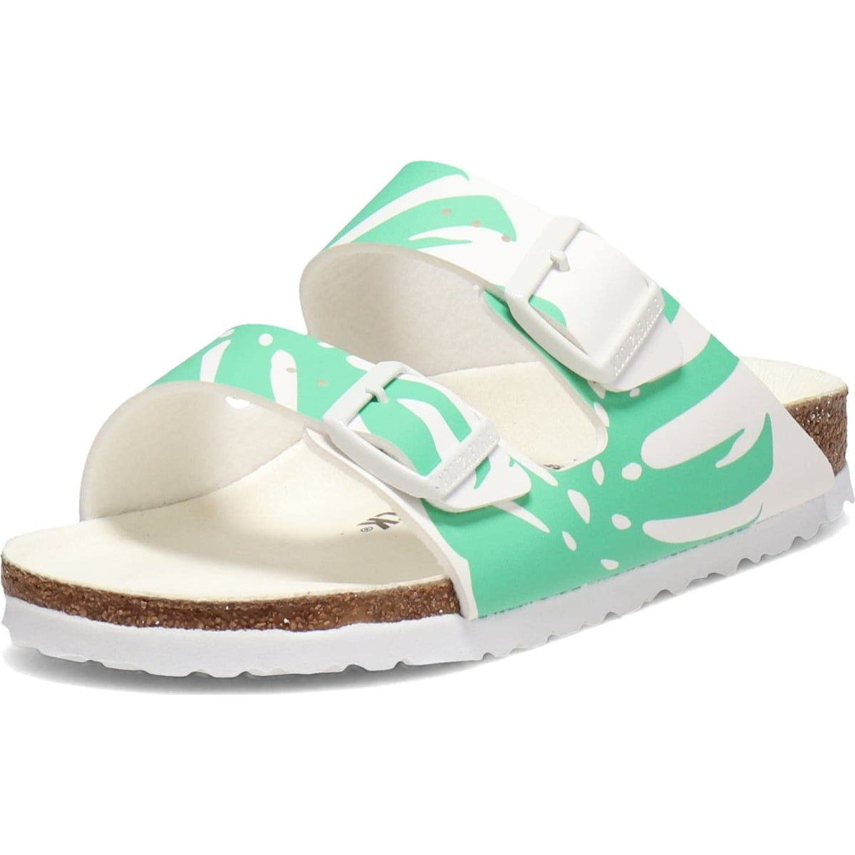Birkenstock Arizona Womens Monstera White/Bold Jade