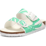Birkenstock Arizona Womens Monstera White/Bold Jade