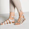 Birkenstock Cleo Womens - Frosted Metallic Silver