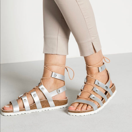 Birkenstock Cleo Womens - Frosted Metallic Silver