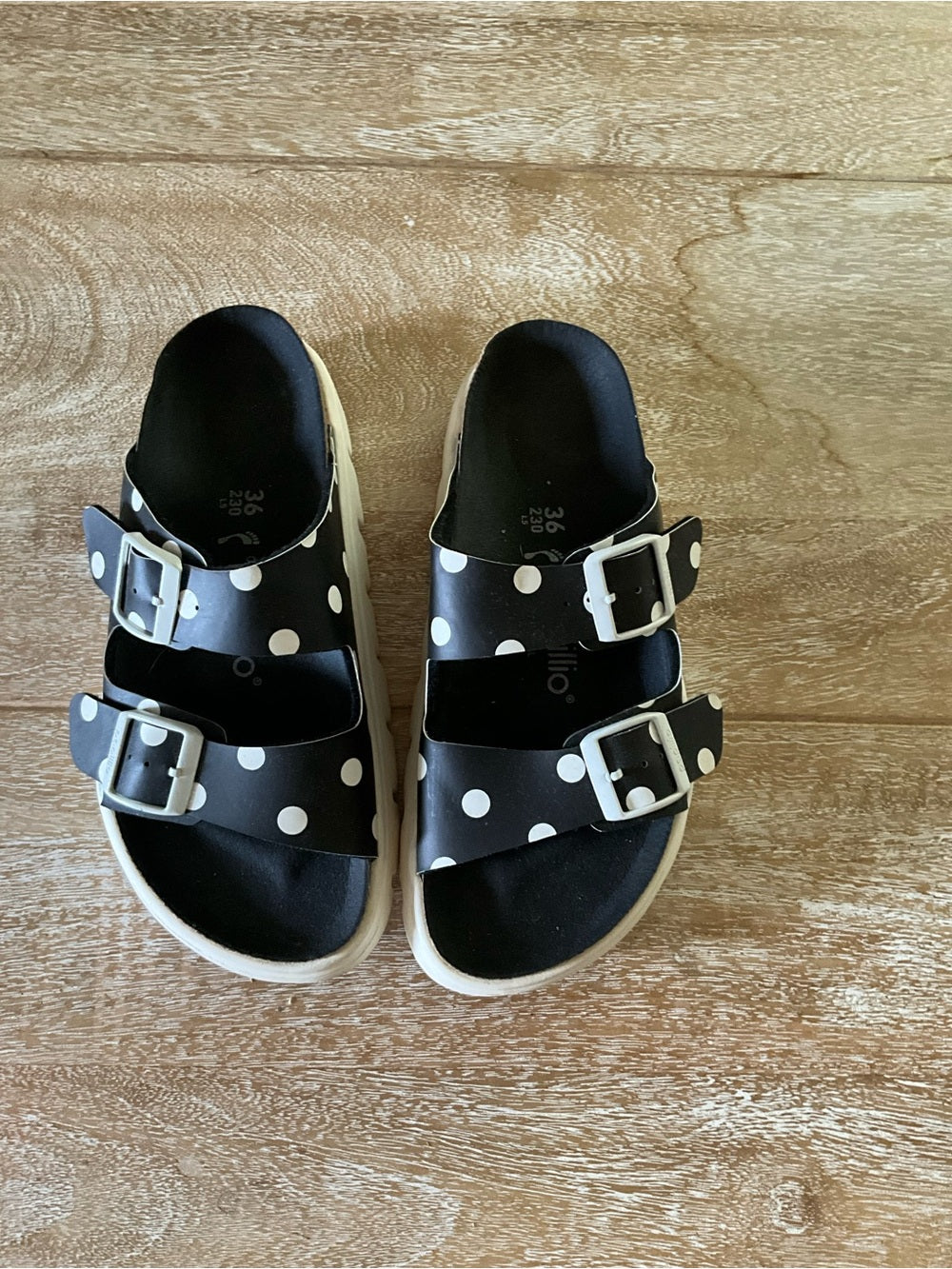 Birkenstock Arizona Papillo Womens - Chunky Black White Dots