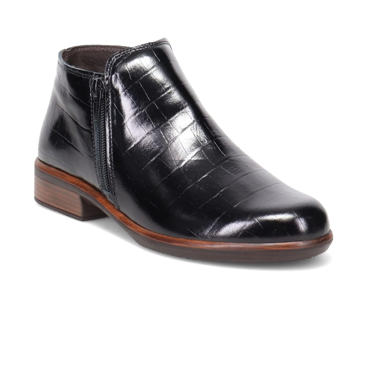 Naot Helm Women's – Black Croc Leather