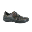 Naot Kumara Women's – Floral Drk Leather Shiny Blk