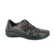 Floral Drk Leather Shiny Blk